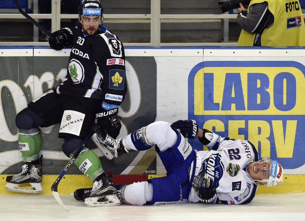 Zleva Dominik Pacovský z Mladé Boleslavi a Jan Káňa z Brna