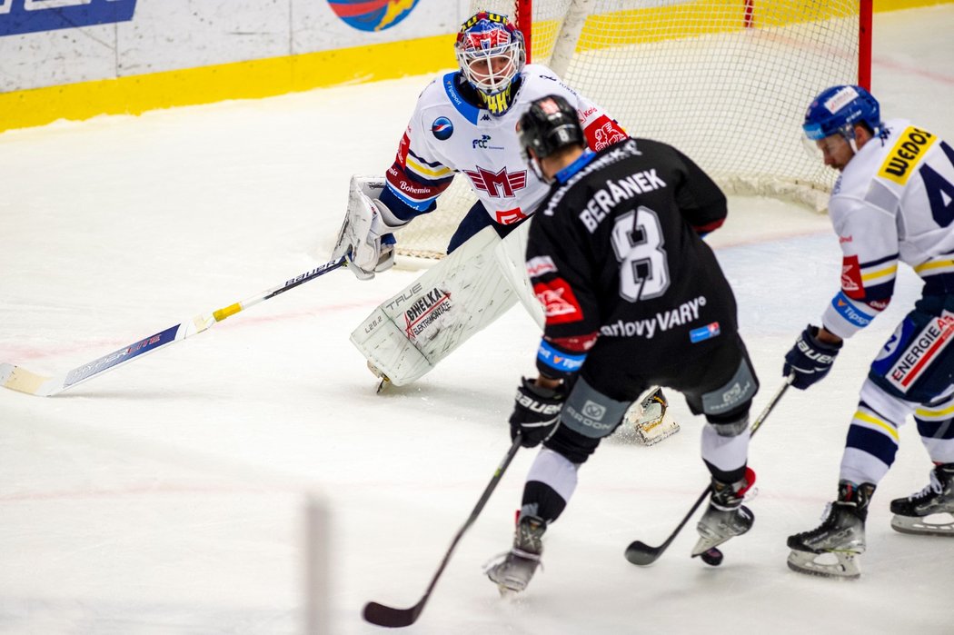 Brankář Českých Budějovic Dominik Hrachovina