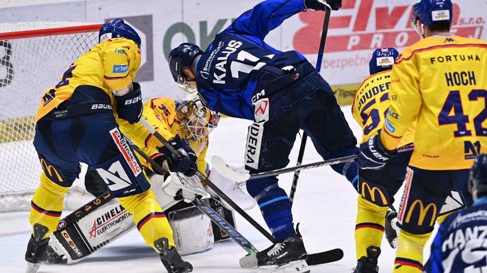 Marek Kalus před budějovickou brankou