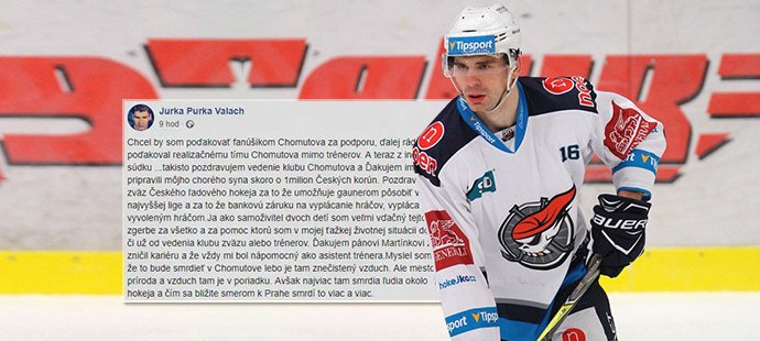 Juraj Valach  přednesl na Facebooku tvrdou obžalobu chomutovského hokeje