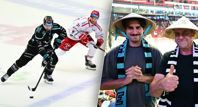 Karlovy Vary - Třinec 0:2. Nová éra domácích: dvě sady dresů i čínské klobouky na tribuně Karlovy Vary - Třinec 0:2. Nová éra domácích: dvě sady dresů i čínské klobouky na tribuně