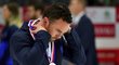 Zklamaný Filip Pešán se stříbrnou medailí po prohraném finále extraligy proti Třinci