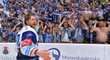 Martin Erat při mistrovské děkovačce s fanoušky Komety v Třinci