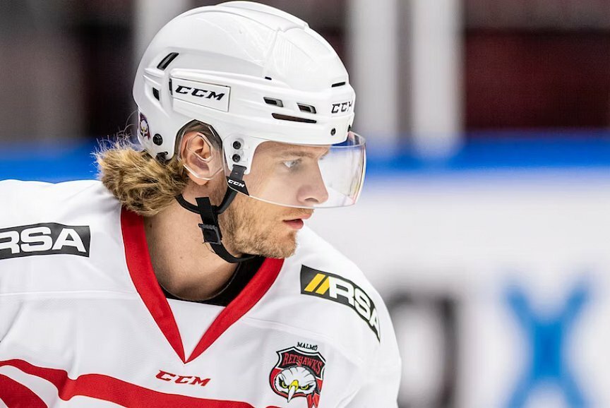 Dánský reprezentant Nicolai Meyer v dresu Malmö Redhawks