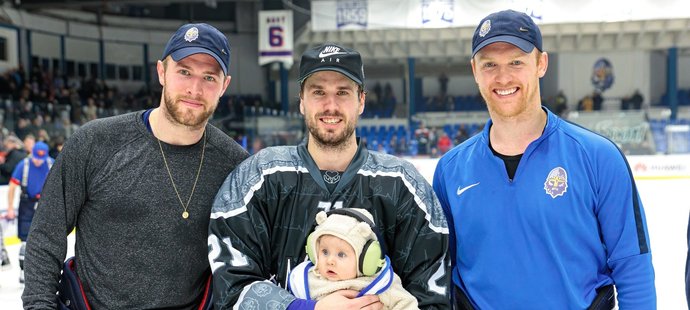 Trio Kanaďanů v Kladně: zleva Brady Austin, Brendan O‘Donnell a Brendon Nash