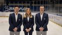 Generální ředitelka Kladna Renata Pánková (uprostřed), sportovní manažer Jiří Burger (vpravo) a sportovní ředitel Tomáš Plekanec (vlevo)