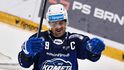 Brněnský Jakub Flek se raduje z gólu proti Liberci