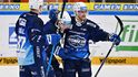 Hráči Komety Brno se radují z gólu proti Liberci