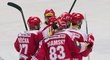 Hokejisté Třince se radují z otočení zápasu proti brněnské Kometě