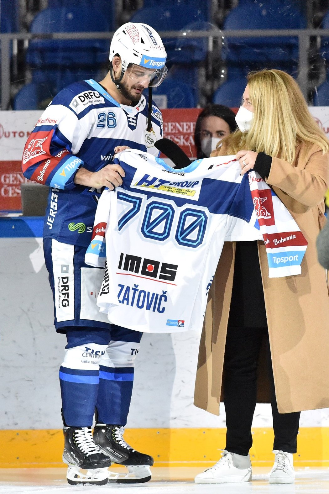 Martin Zaťovič obdržel památeční dres za 700. odehraný zápas v extralize