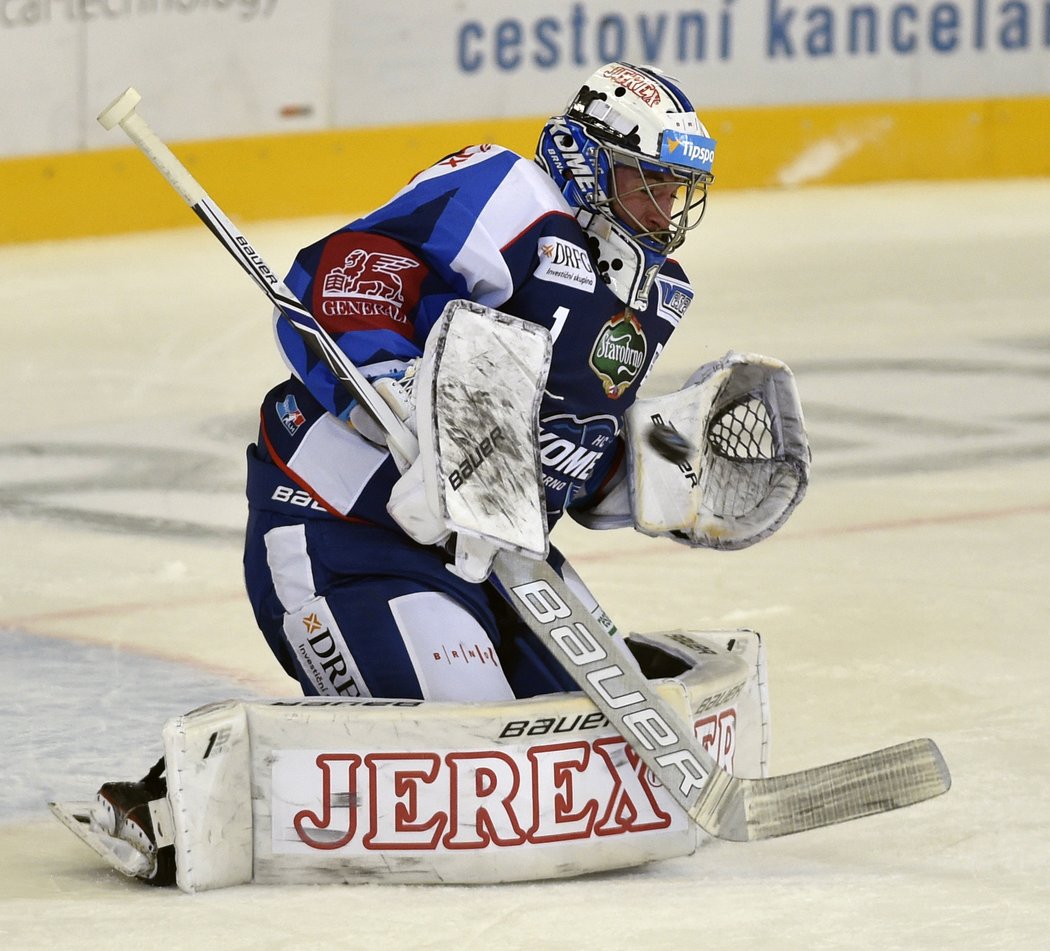 Gólman mistrovské Komety Brno Marek Čiliak