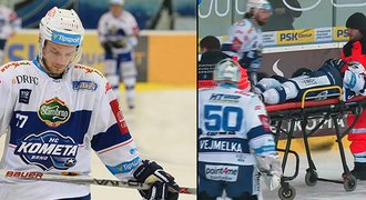 HC Kalamita Brno. Štencela odvezla nosítka, sudí opět přihlíželi