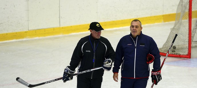 Z poloviny obměněné trenérské duo Litvínova: Radim Rulík (vlevo) a Ondřej Weissmann