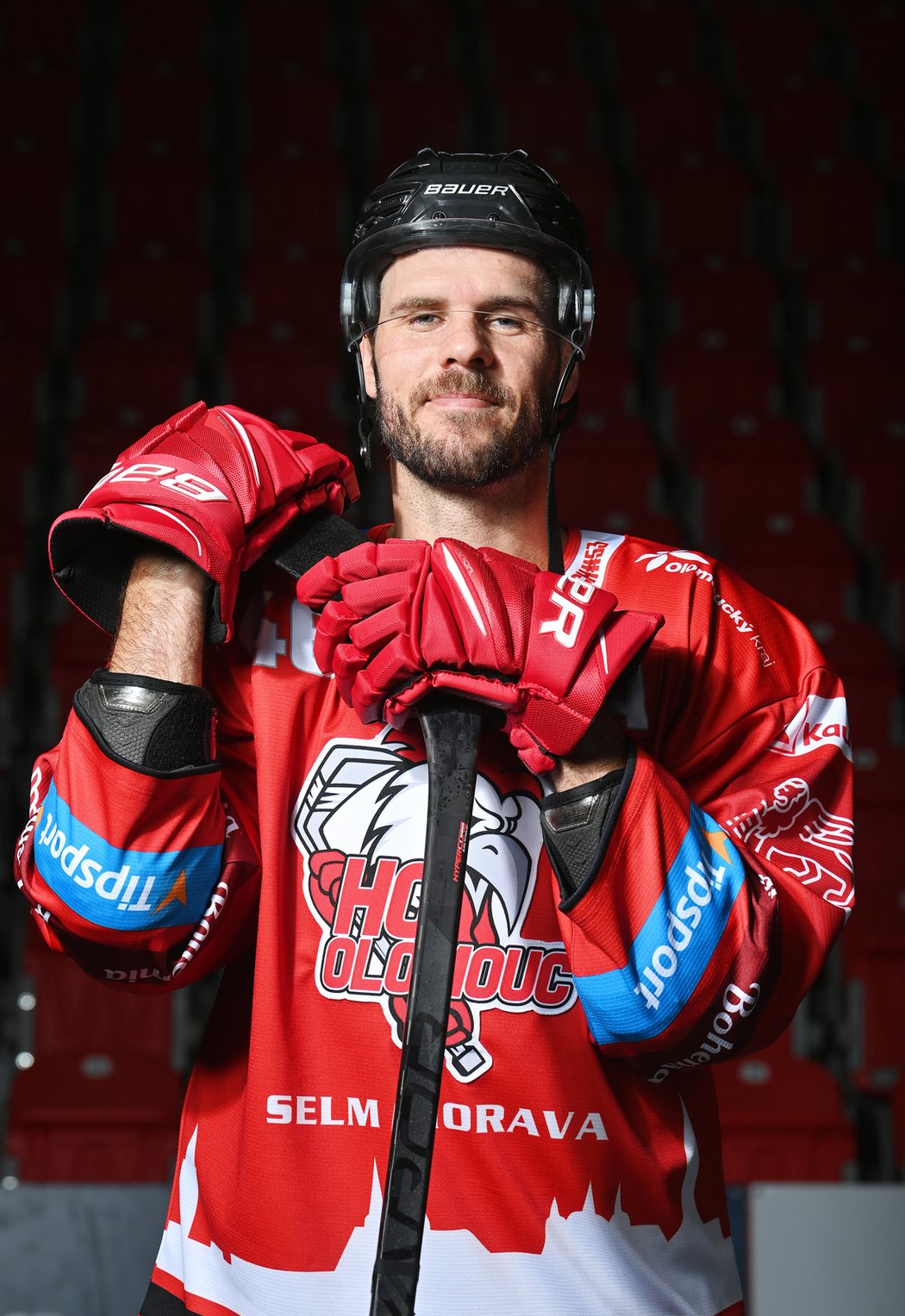 David Krejčí, hvězda z NHL pózovala pro Sport Magazín v olomouckém dresu