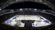 Stadion v Drážďanech těsně před zahájením utkání pod širým nebem mezi Spartou a Litvínovem