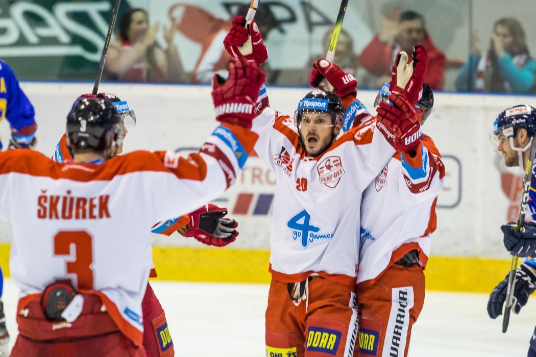 Zkušený slovenský útočník František Skladaný z Olomouce se stal prvním střelcem play off 2020