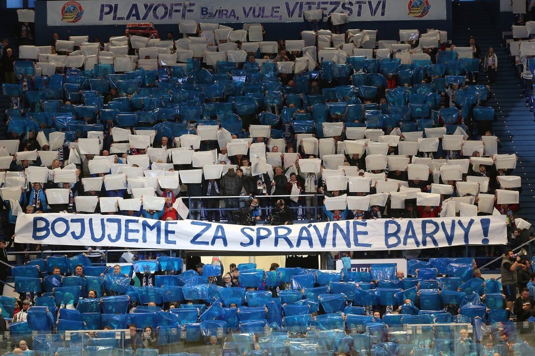 Fanoušci Vítkovic si na první domácí zápas čtvrtfinále proti Třinci připravili speciální choreo
