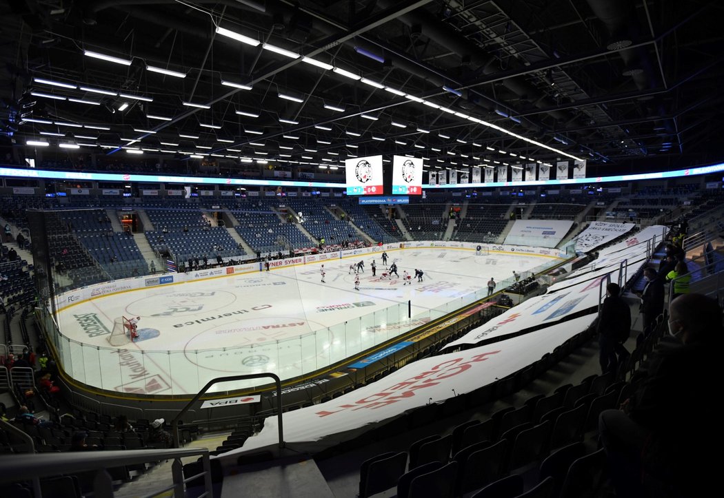 Pohled na liberecký stadion během finále Generali Česká play off