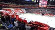 Fanoušci hokejové Slavie předvedli před startem semifinále play off s Plzní zajímavé choreo