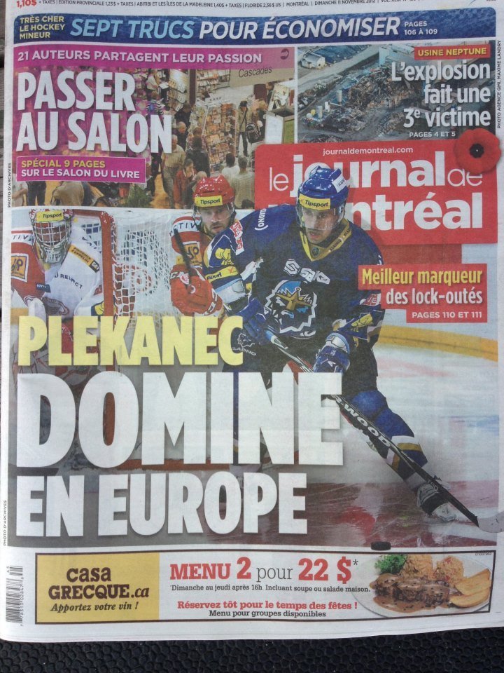 Montrealské noviny vychvalují Tomáše Plekance. Dominuje celé Evropě, píší.