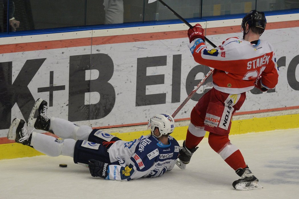 Erik Hrňa z Plzně a Robin Staněk z Olomouce