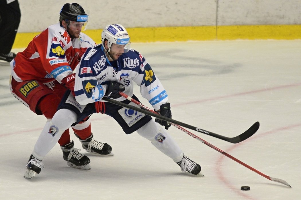 Robin Staněk z Olomouce a Erik Hrňa z Plzně