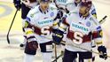 Sparťanské přesilovkové komando opouští led po brance Ručinského