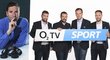 Legenda České televize Robert Záruba bude mít se svými kolegy konkurenty. S televizní stanicí O2 TV SPORT přichází komentátorský tým včele s Janem Velartem (vpravo uprostřed)