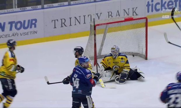 Zlín - Kladno. Ticháčkova rána vyhnala Hufa z branky, 0:5