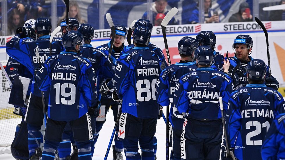 Hráči Vítkovic se radují z vítězství nad Motorem