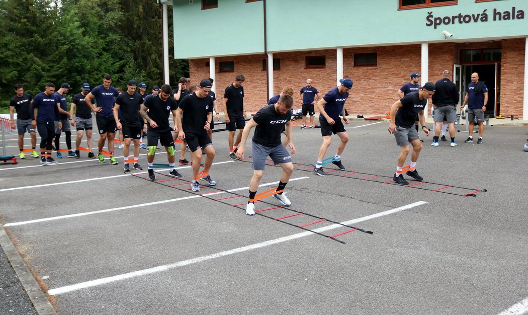 Hokejisté Vítkovic během letní &#34;suché&#34; přípravy