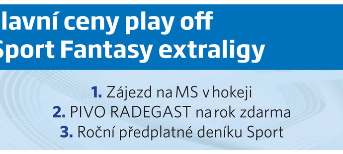 Hlavní ceny play off Fantasy extraligy