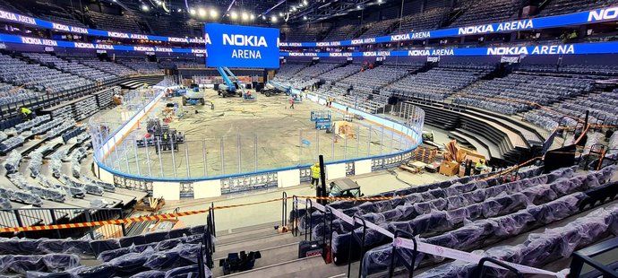 Stavba Nokia Areny  ve finiši