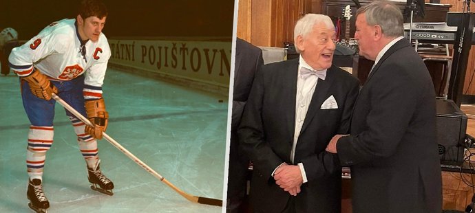 Na narozeninovou oslavu hokejové legendy Jozefa Golonky dorazil i Antonín Panenka