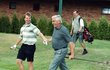 Petr Svoboda, kamarád a zlatý svěřenec z Nagana, na golfu s Ivanem Hlinkou v srpnu 1998.