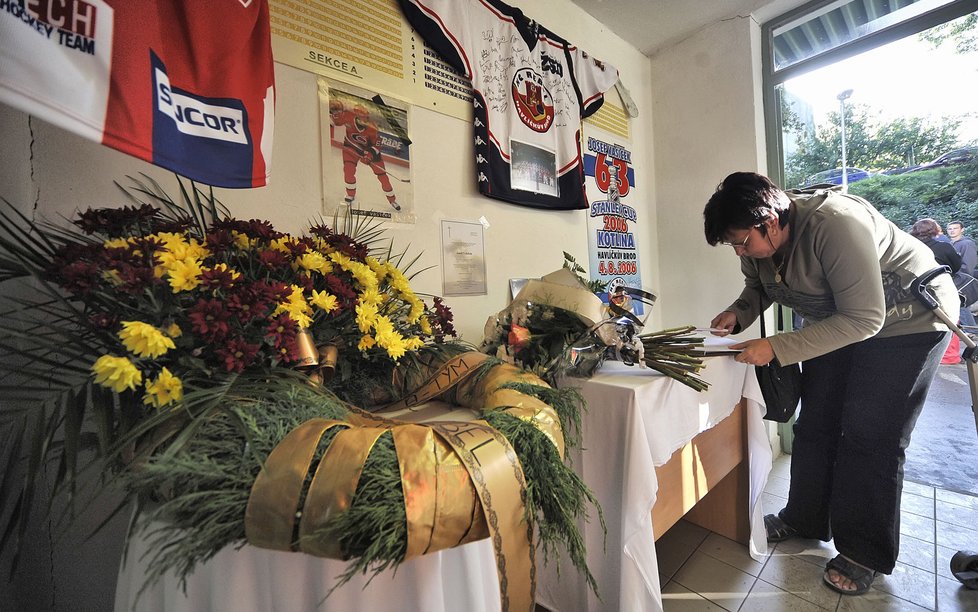 Na zimním stadionu Kotlina se fanoušci Havlíčkova Brodu loučili s Josefem Vašíčkem