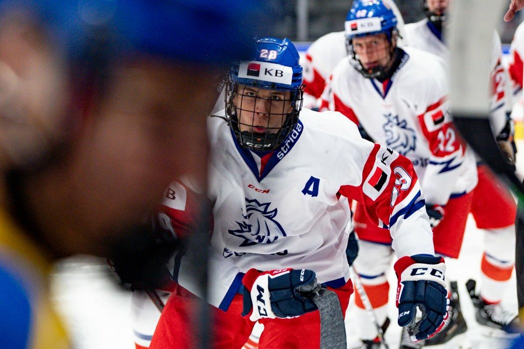 Útočník české repre U18 Dominik Petr