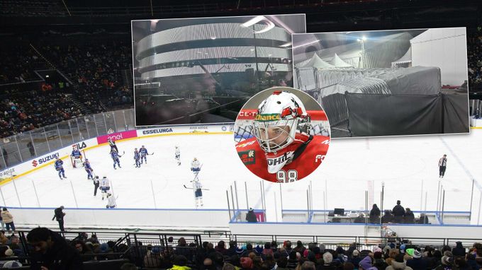 Brankář Groh jako první Čech v olympijské aréně: Všude lešení. Z dálky to vypadá hezky, ale... Brankář Groh jako první Čech v olympijské aréně: Všude lešení. Z dálky to vypadá hezky, ale...