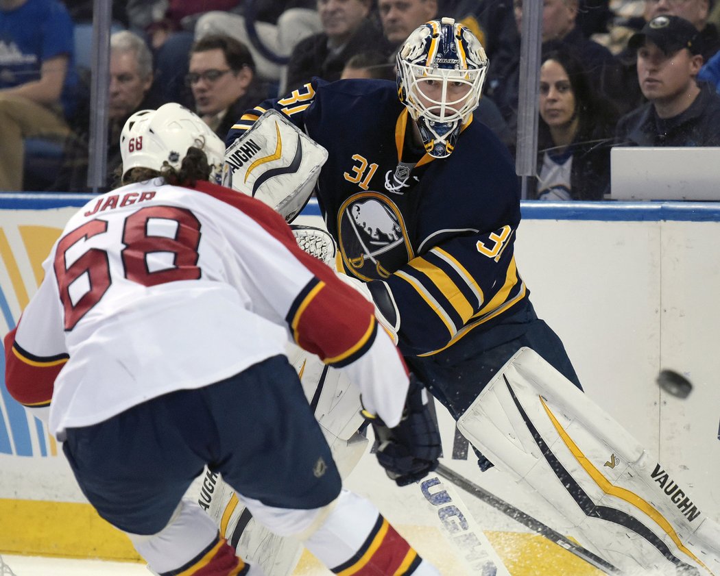 Jaromír Jágr se jednou trefou podílel na vítězství Floridy 7:4 v Buffalu