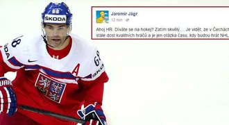 Jágr chválí české hokejisty na MS: Jsou skvělí, budou hrát v NHL 