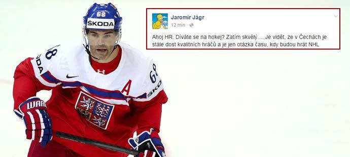 Jágr chválí české hokejisty na MS: Jsou skvělí, budou hrát v NHL