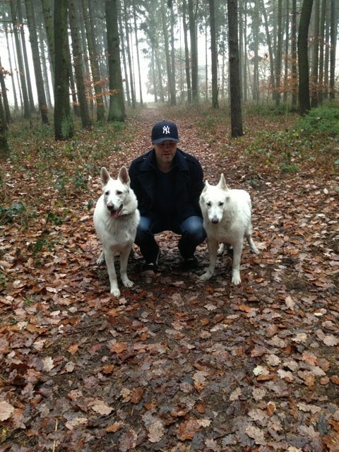 Walking with dogs in the forest. Jagr posted picture on his Facebook profile.