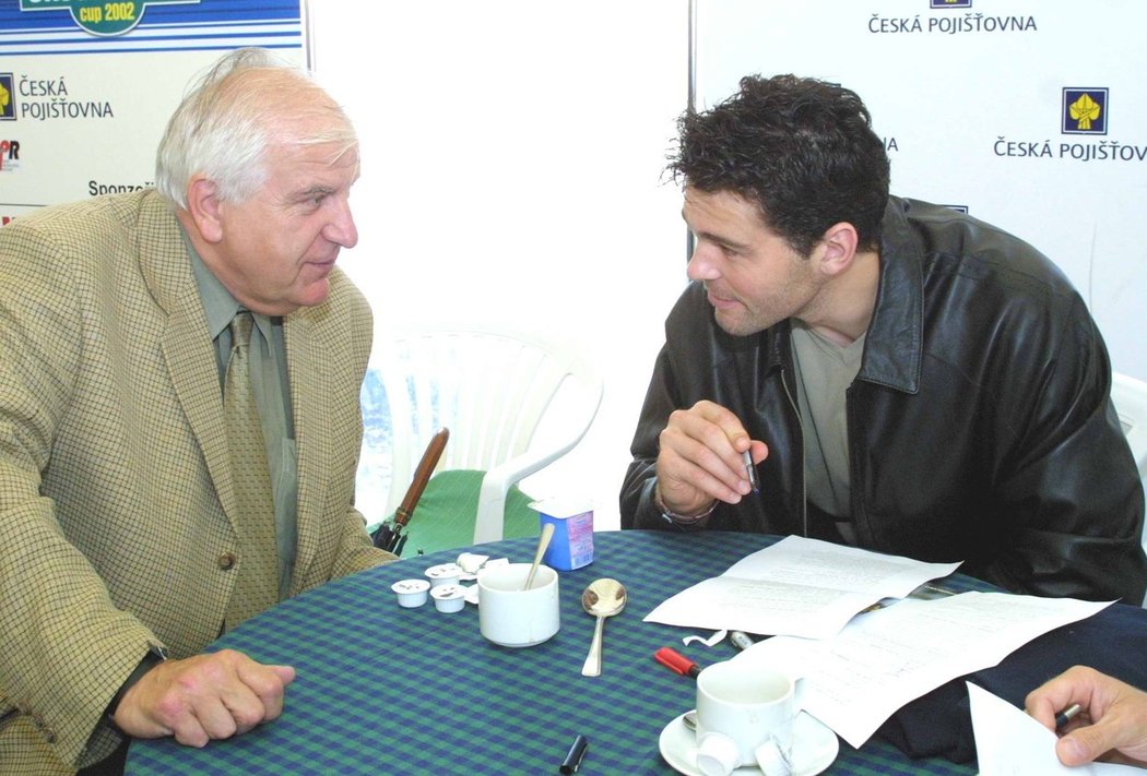 Jaromír Jágr a Otakar Černý v roce 2002