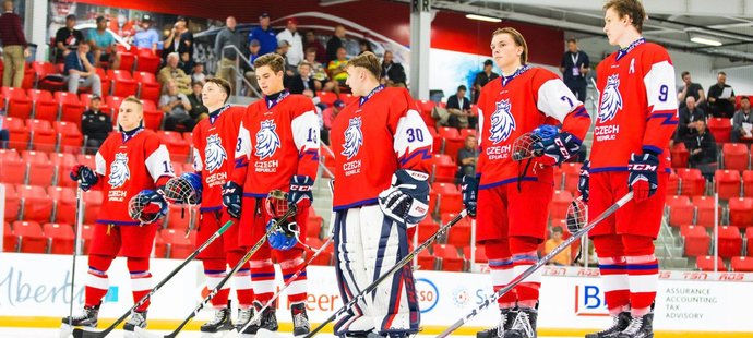 Česká hokejová reprezentace do 18 let na turnaji Hlinka Gretzky Cup v roce 2018