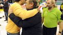 Trenéři Josef Paleček (vpravo) a Vladimír Růžička po utkání.