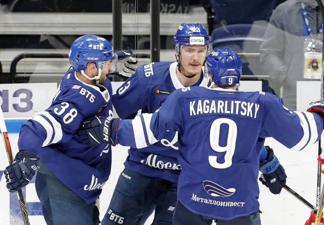 Dmitrij Jaškin se prosadil podruhé v sezoně KHL, Dynamo Moskva poprvé vyhrálo