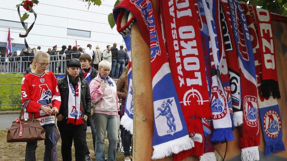 Obyvatelé Jaroslavle uctili oběti tragické nehody, při které zemřel celý tým Lokomotivu Jaroslavl