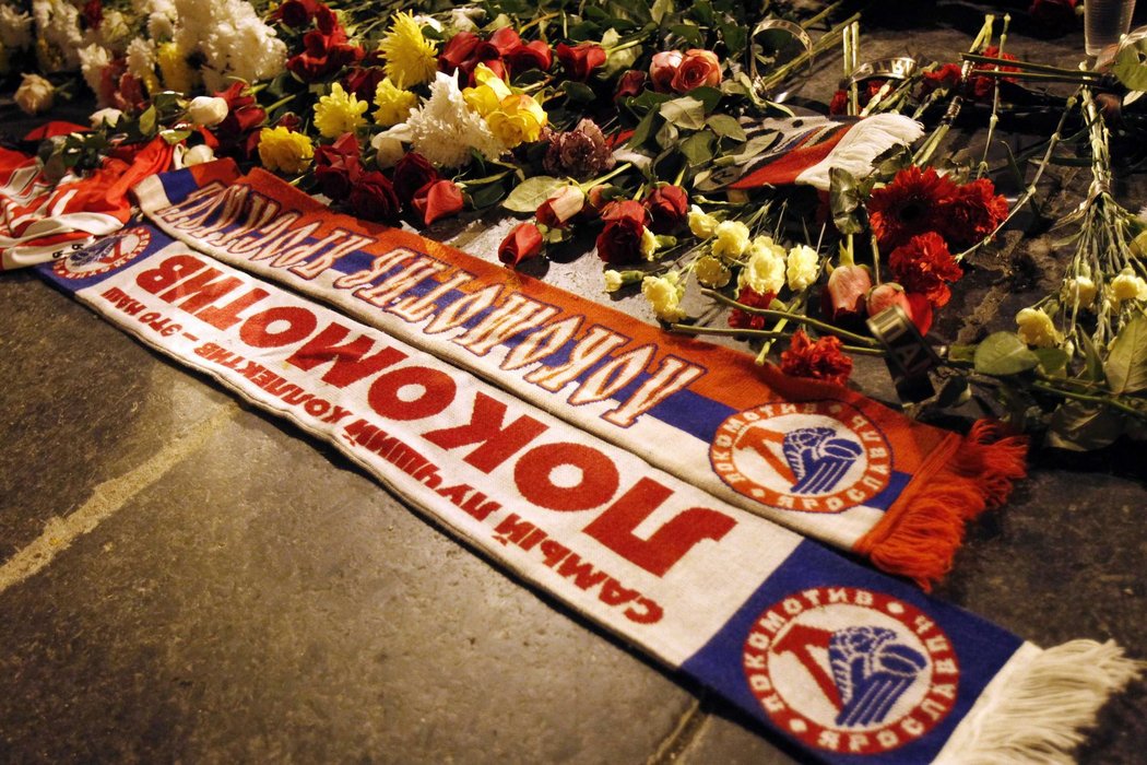 Obyvatelé Jaroslavle uctili oběti tragické nehody, při které zemřel celý tým Lokomotivu Jaroslavl včetně tří českých hokejistů