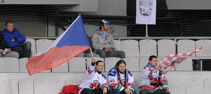 Fanoušci Lva v aréně Spartaku Moskva