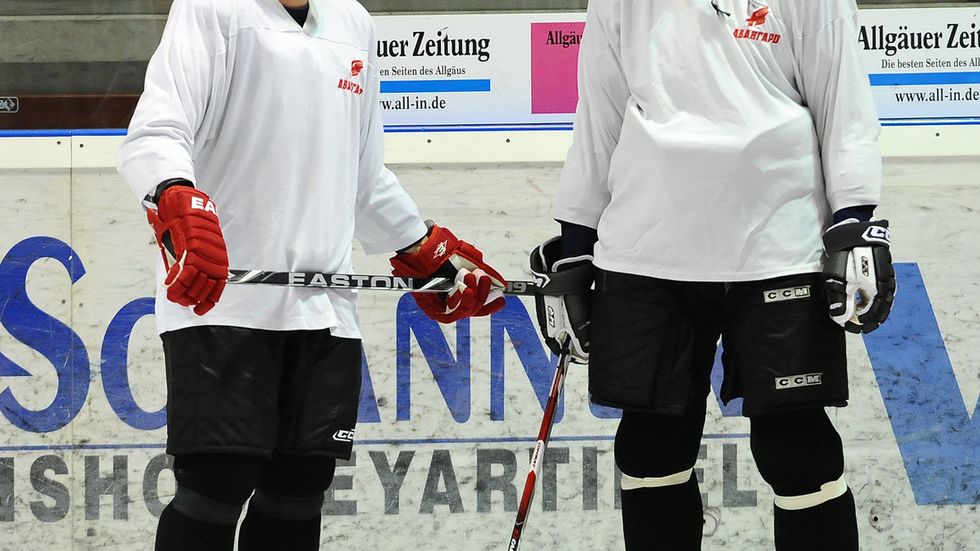 Jaromír Jágr a Roman Červenka na soustředění Omsku v Německu